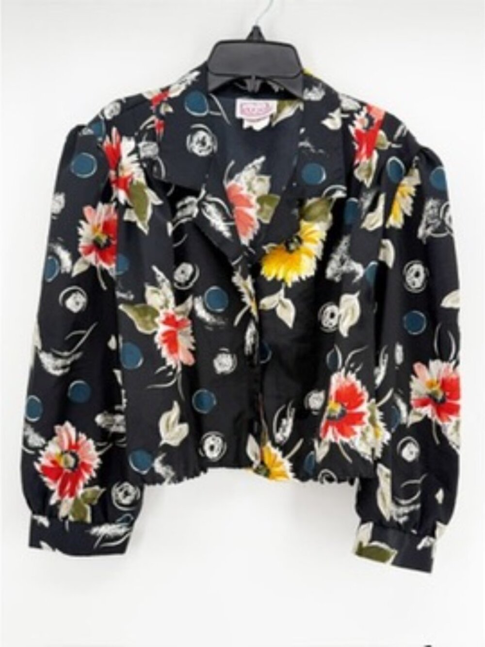 Vintage California Looks Dress Womens 6P Floral Midi Shirtwaist Made USA 80s - Picture 2 of 13